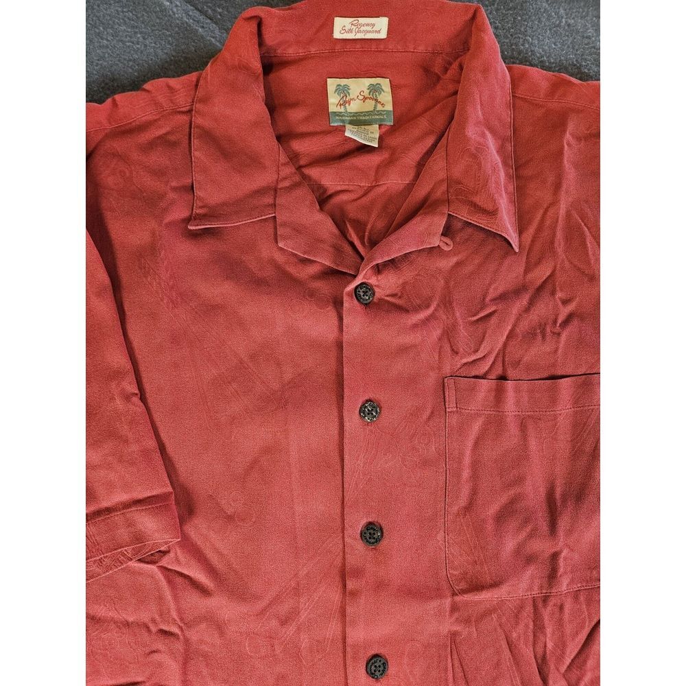 Vintage Reyn‎ Spooner Golf Clubs All Over Silk Button Shirt Men XL Short Sleeve